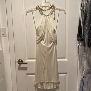 Classic White Versace Halter Dress